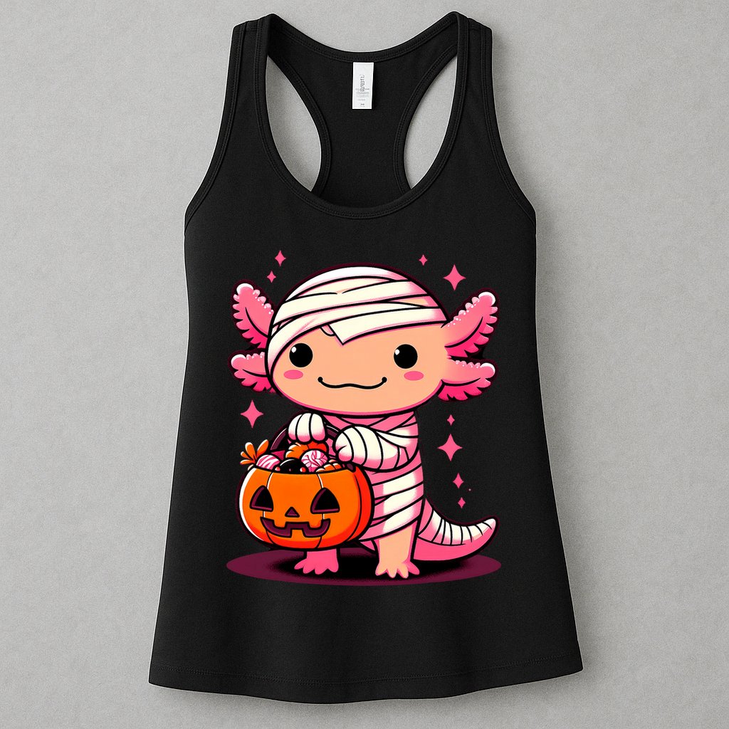 Cute Axolotl Halloween Costume Womens Tank Top