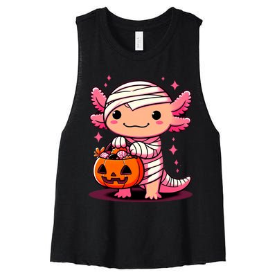 Cute Axolotl Halloween Costume Women's Racerback Cropped Tank