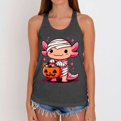 Cute Axolotl Halloween Costume Women's Knotted Racerback Tank