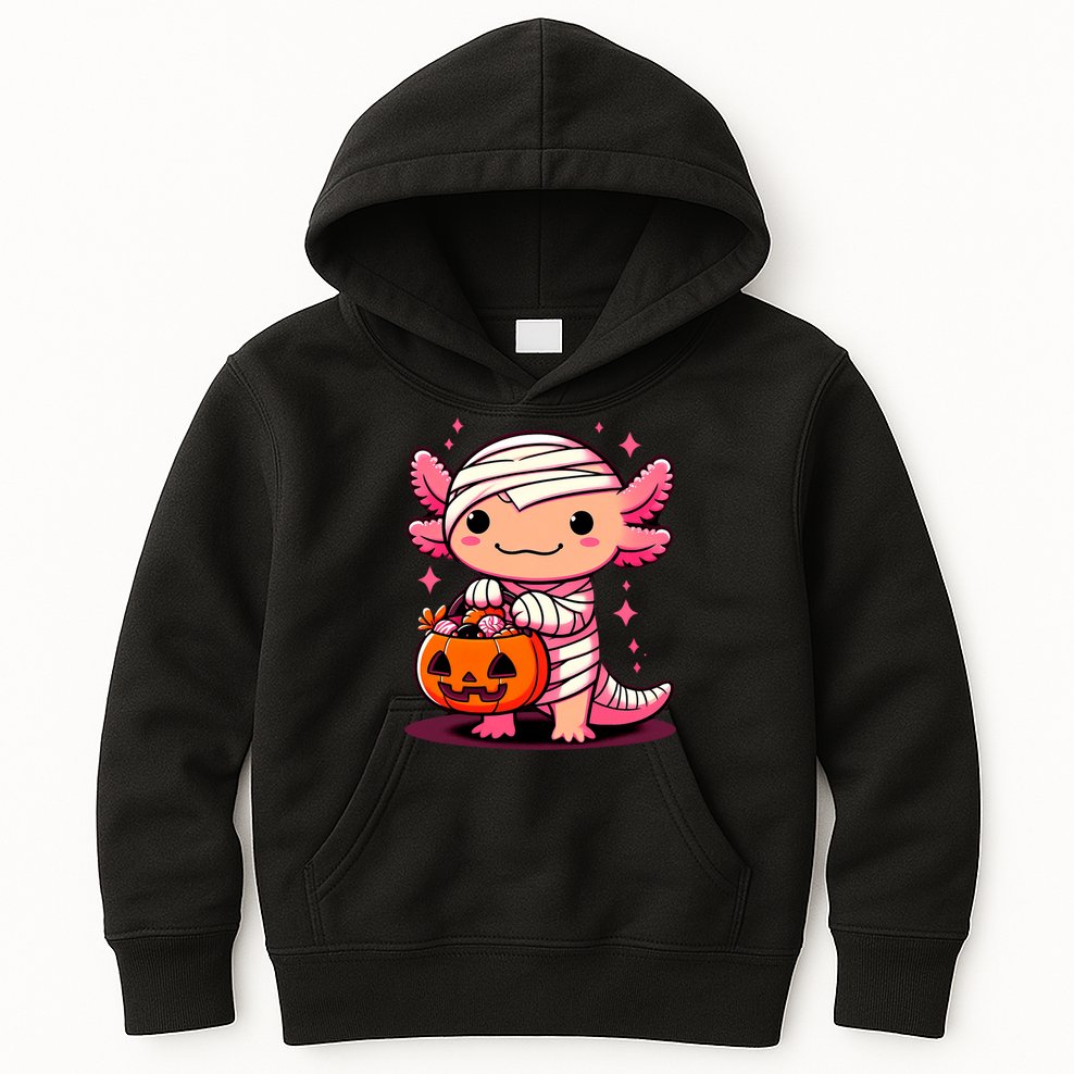 Cute Axolotl Halloween Costume Kids Hoodie