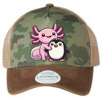 Cute Axolotl Hugging Penguin Legacy Tie Dye Trucker Hat