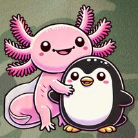 Cute Axolotl Hugging Penguin Legacy Tie Dye Trucker Hat