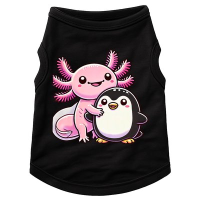 Cute Axolotl Hugging Penguin Doggie Tank