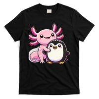 Cute Axolotl Hugging Penguin T-Shirt