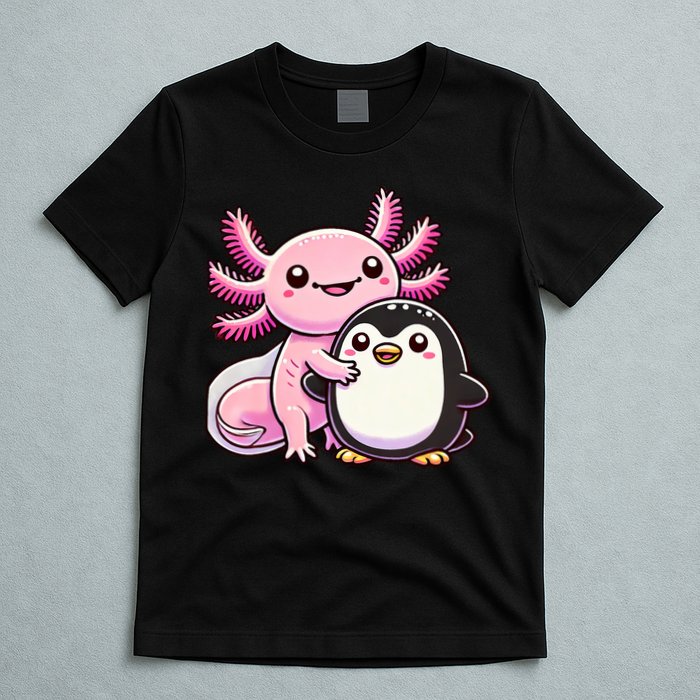 Cute Axolotl Hugging Penguin T-Shirt