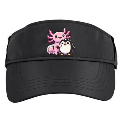 Cute Axolotl Hugging Penguin Adult Drive Performance Visor