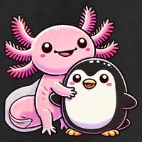 Cute Axolotl Hugging Penguin Adult Drive Performance Visor