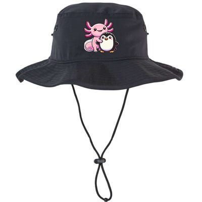 Cute Axolotl Hugging Penguin Bucket Hat