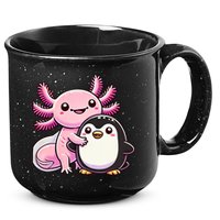 Cute Axolotl Hugging Penguin 15oz Campfire Ceramic Mug