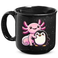 Cute Axolotl Hugging Penguin 15oz Campfire Ceramic Mug