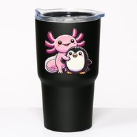 Cute Axolotl Hugging Penguin Tumbler