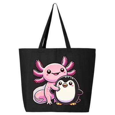 Cute Axolotl Hugging Penguin 25L Jumbo Tote