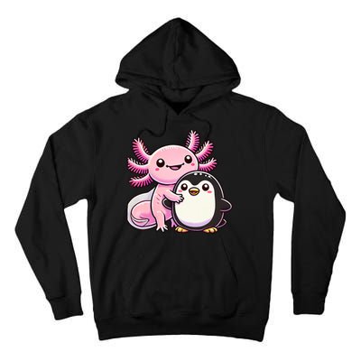 Cute Axolotl Hugging Penguin Tall Hoodie