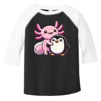 Cute Axolotl Hugging Penguin Toddler Fine Jersey T-Shirt