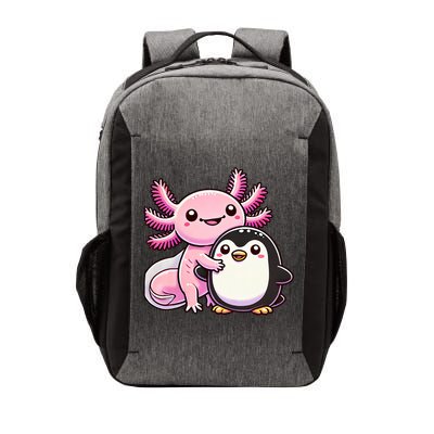 Cute Axolotl Hugging Penguin Vector Backpack