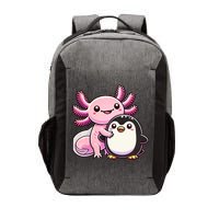 Cute Axolotl Hugging Penguin Vector Backpack