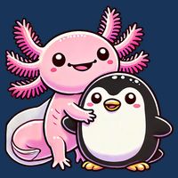 Cute Axolotl Hugging Penguin Infant Baby Jersey Bodysuit