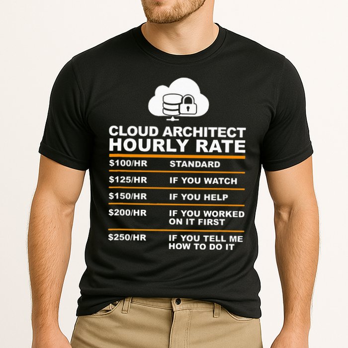 Cloud Architect hourly Rate USDProgrammer Hourly Rate Gift Performance Shirt