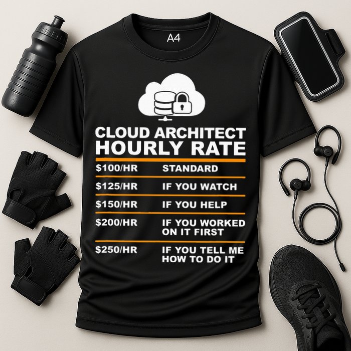 Cloud Architect hourly Rate USDProgrammer Hourly Rate Gift Performance Shirt