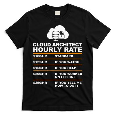 Cloud Architect hourly Rate USDProgrammer Hourly Rate Gift T-Shirt