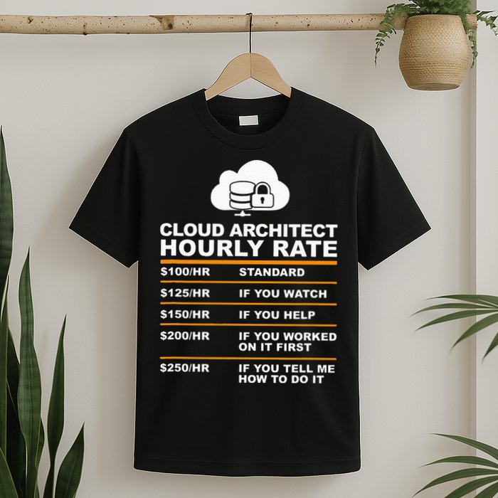 Cloud Architect hourly Rate USDProgrammer Hourly Rate Gift T-Shirt