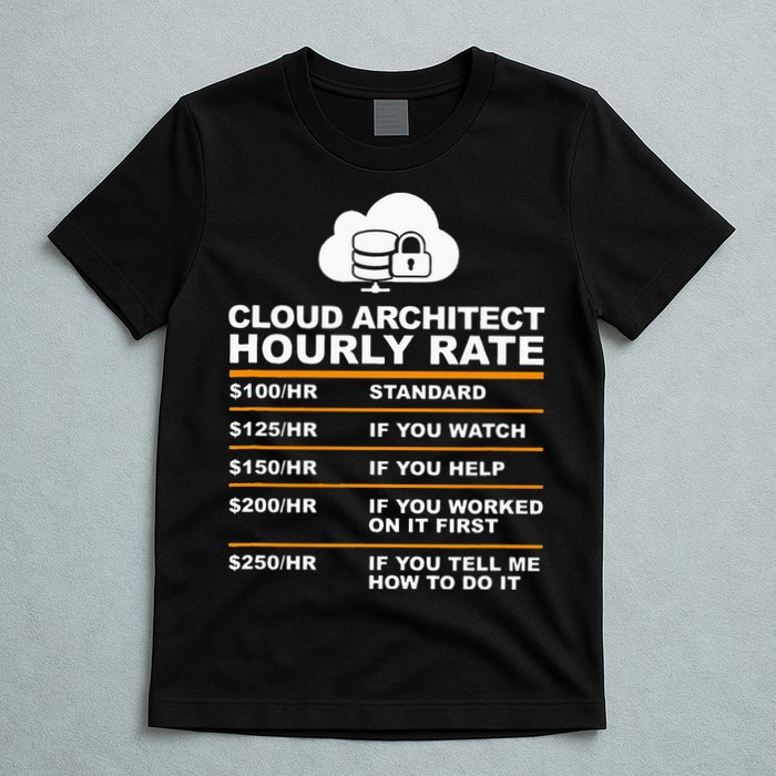 Cloud Architect hourly Rate USDProgrammer Hourly Rate Gift T-Shirt
