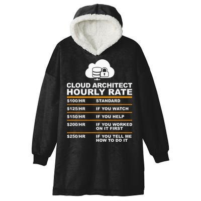 Cloud Architect hourly Rate USDProgrammer Hourly Rate Gift Hooded Wearable Blanket