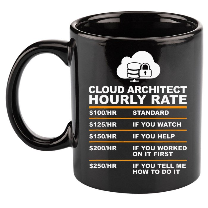 Cloud Architect hourly Rate USDProgrammer Hourly Rate Gift 11oz C Handle Ceramic Mug