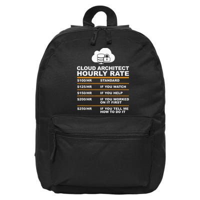 Cloud Architect hourly Rate USDProgrammer Hourly Rate Gift 16 in Basic Backpack