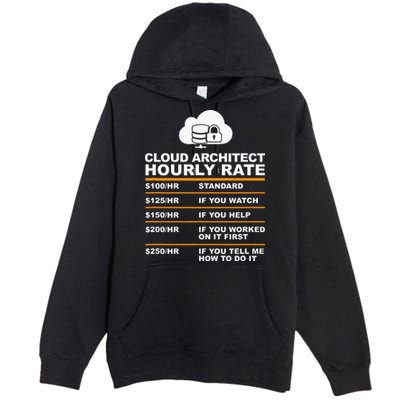 Cloud Architect hourly Rate USDProgrammer Hourly Rate Gift Premium Pullover Hoodie