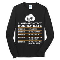 Cloud Architect hourly Rate USDProgrammer Hourly Rate Gift Tall Long Sleeve T-Shirt