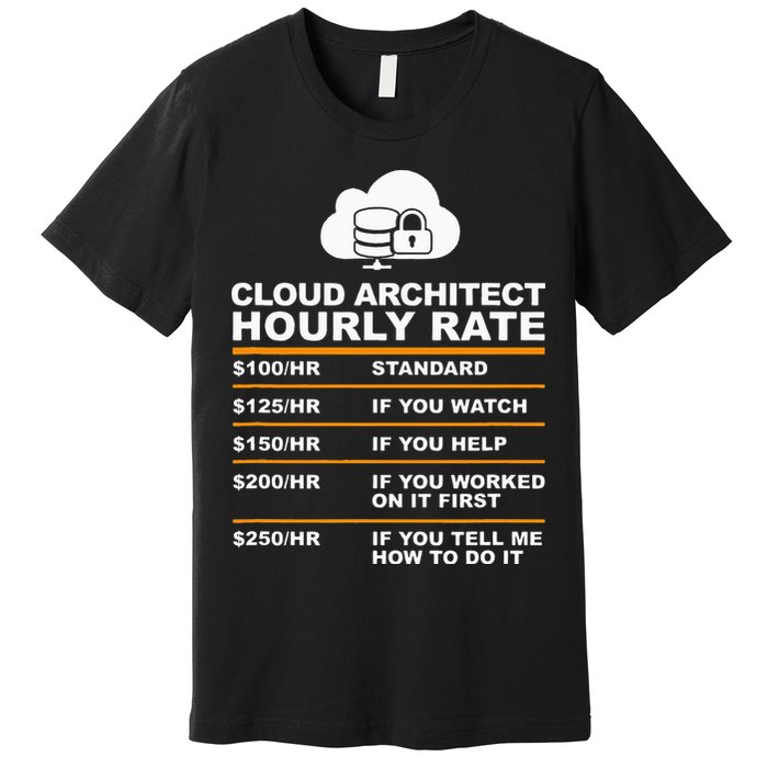 Cloud Architect hourly Rate USDProgrammer Hourly Rate Gift Premium T-Shirt