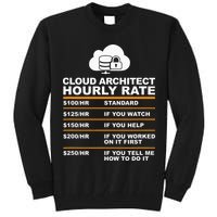 Cloud Architect hourly Rate USDProgrammer Hourly Rate Gift Tall Sweatshirt