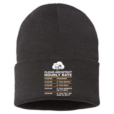 Cloud Architect hourly Rate USDProgrammer Hourly Rate Gift Sustainable Knit Beanie