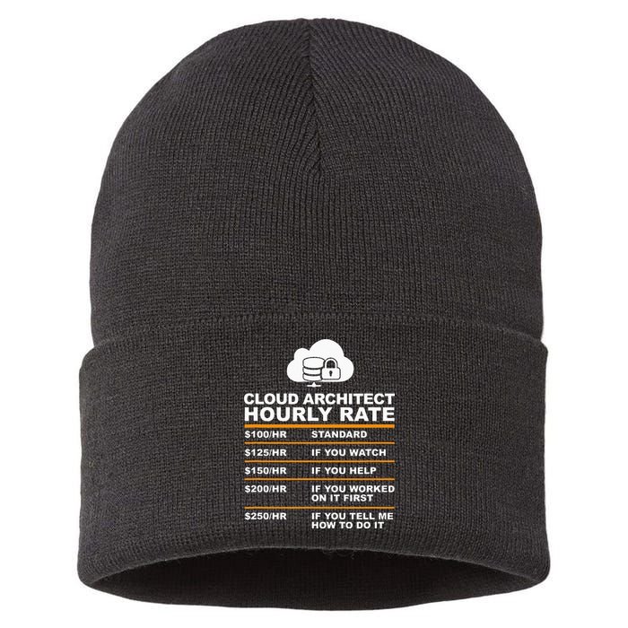 Cloud Architect hourly Rate USDProgrammer Hourly Rate Gift Sustainable Knit Beanie