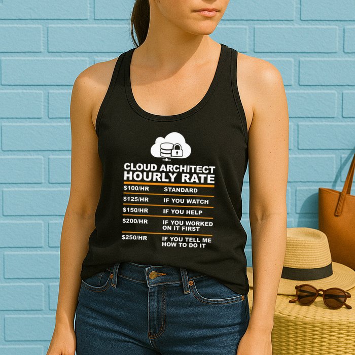 Cloud Architect hourly Rate USDProgrammer Hourly Rate Gift Womens Tank Top