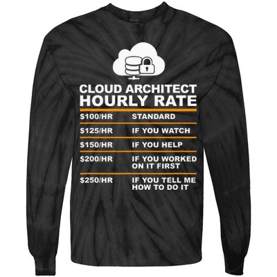 Cloud Architect hourly Rate USDProgrammer Hourly Rate Gift Tie-Dye Long Sleeve Shirt