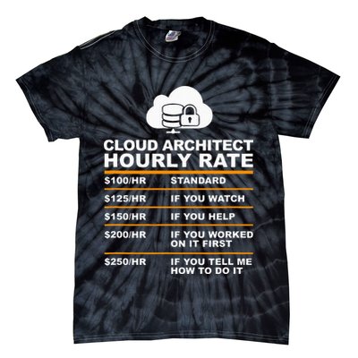 Cloud Architect hourly Rate USDProgrammer Hourly Rate Gift Tie-Dye T-Shirt