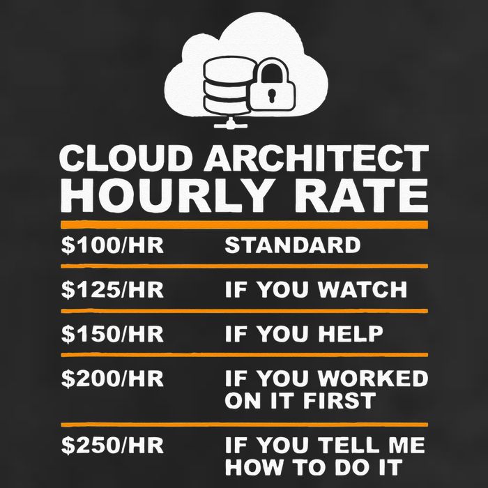 Cloud Architect hourly Rate USDProgrammer Hourly Rate Gift Trucker Hat