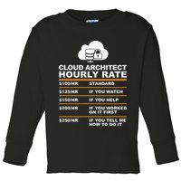 Cloud Architect hourly Rate USDProgrammer Hourly Rate Gift Toddler Long Sleeve Shirt