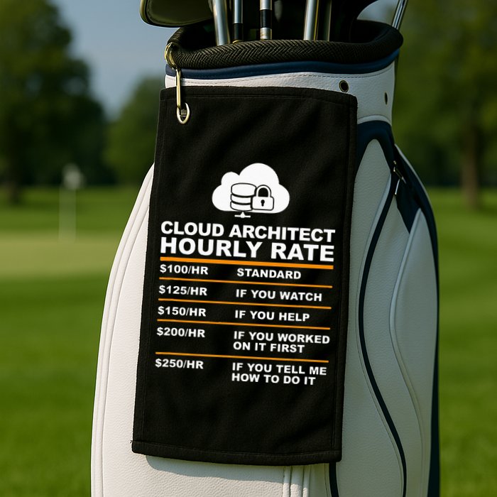 Cloud Architect hourly Rate USDProgrammer Hourly Rate Gift Golf Towel