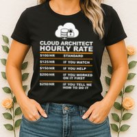 Cloud Architect hourly Rate USDProgrammer Hourly Rate Gift Womens T-Shirt