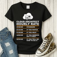 Cloud Architect hourly Rate USDProgrammer Hourly Rate Gift Womens T-Shirt
