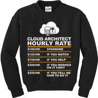 Cloud Architect hourly Rate USDProgrammer Hourly Rate Gift Kids Sweatshirt