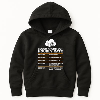 Cloud Architect hourly Rate USDProgrammer Hourly Rate Gift Kids Hoodie