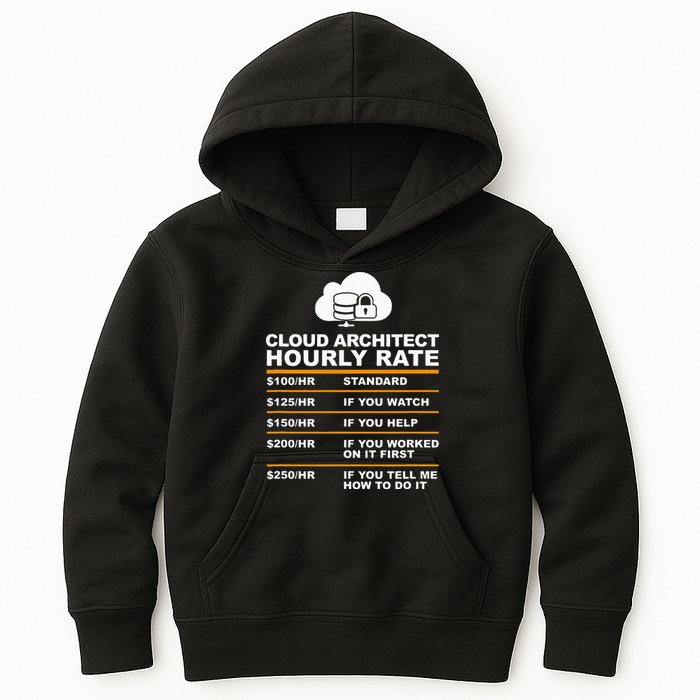 Cloud Architect hourly Rate USDProgrammer Hourly Rate Gift Kids Hoodie
