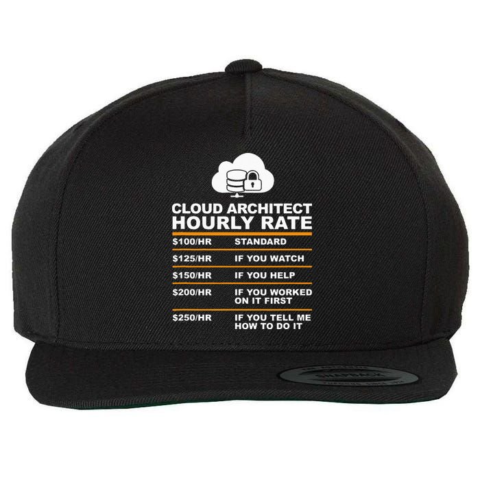 Cloud Architect hourly Rate USDProgrammer Hourly Rate Gift Wool Snapback Cap