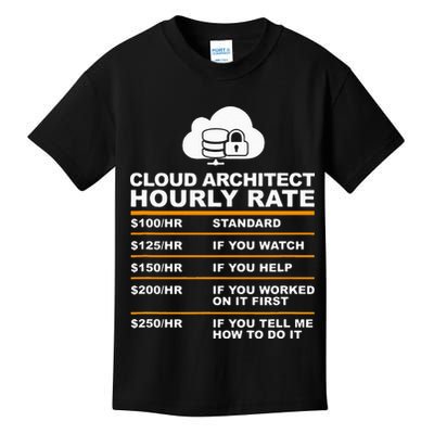 Cloud Architect hourly Rate USDProgrammer Hourly Rate Gift Kids T-Shirt