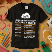 Cloud Architect hourly Rate USDProgrammer Hourly Rate Gift Kids T-Shirt