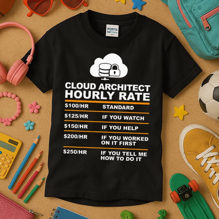 Cloud Architect hourly Rate USDProgrammer Hourly Rate Gift Kids T-Shirt